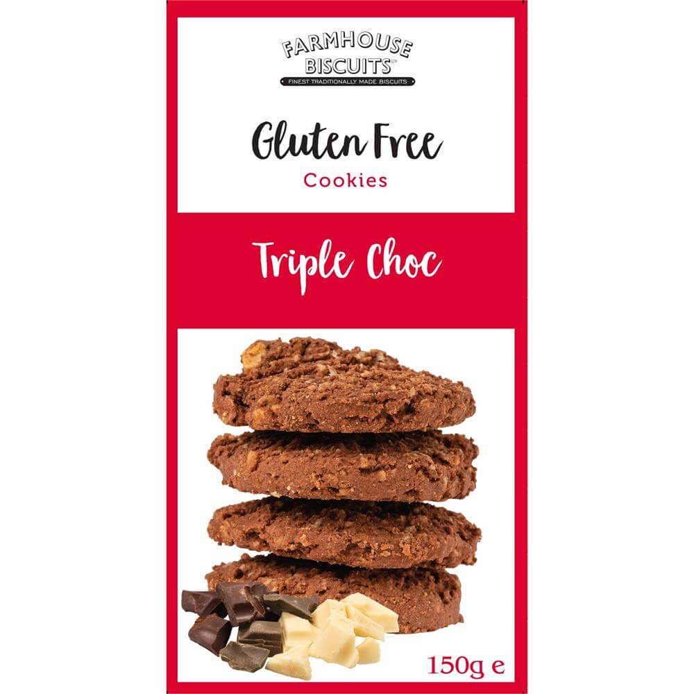 Farmhouse Biscuits Gluten Free Triple Choc Cookies 150g
